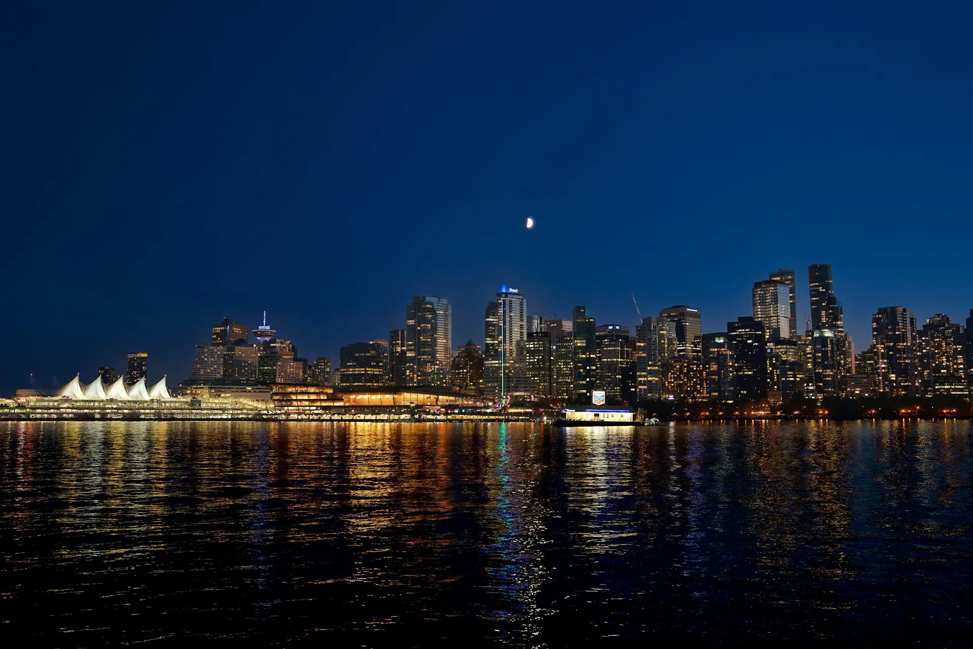 City skyline at night